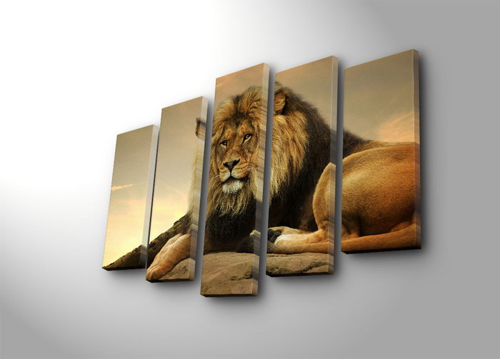 Wallity Set de 5 Pinturas Decorativas en Lienzo Multicolor 5NATPAT-7 Wallity Set de 5 Pinturas Decorativas en Lienzo Multicolor 5NATPAT-7